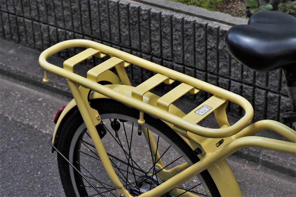 中古自転車】荷物がしっかりと積めて、子供乗せも取り付けできちゃう 